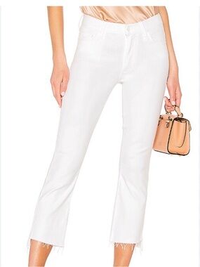 MOTHER the Insider Crop Step Fray Jeans size 25 in Glass Slipper EUC